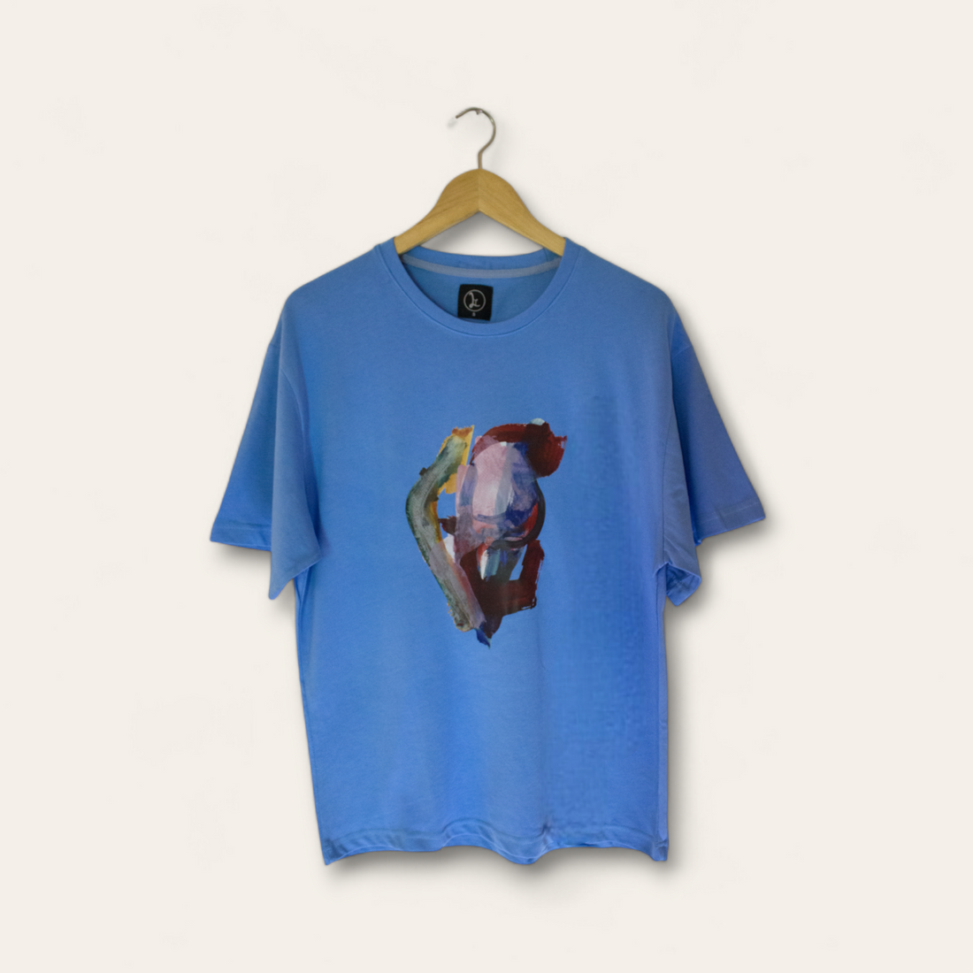 Blue Baggy Abstract T-Shirt