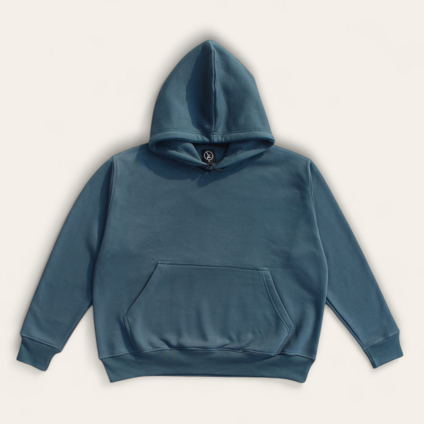 Oversized Basic Hoodie - Teal Blue